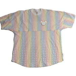 Disney Pride Rainbow Mickey All Over Print Spirit Jersey Adult Medium